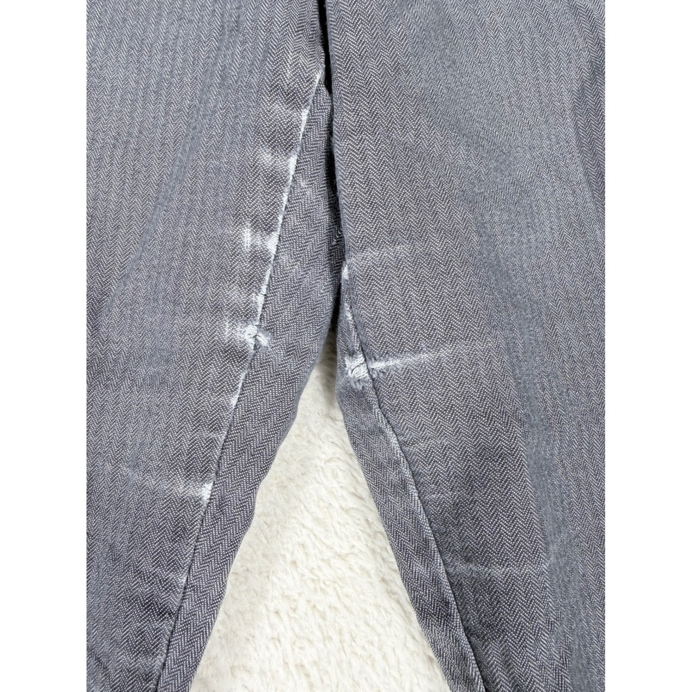 Riders by Lee Pants Womens 16M Grey Herringbone Straight Leg Stretch Good Work - Picture 2 of 11